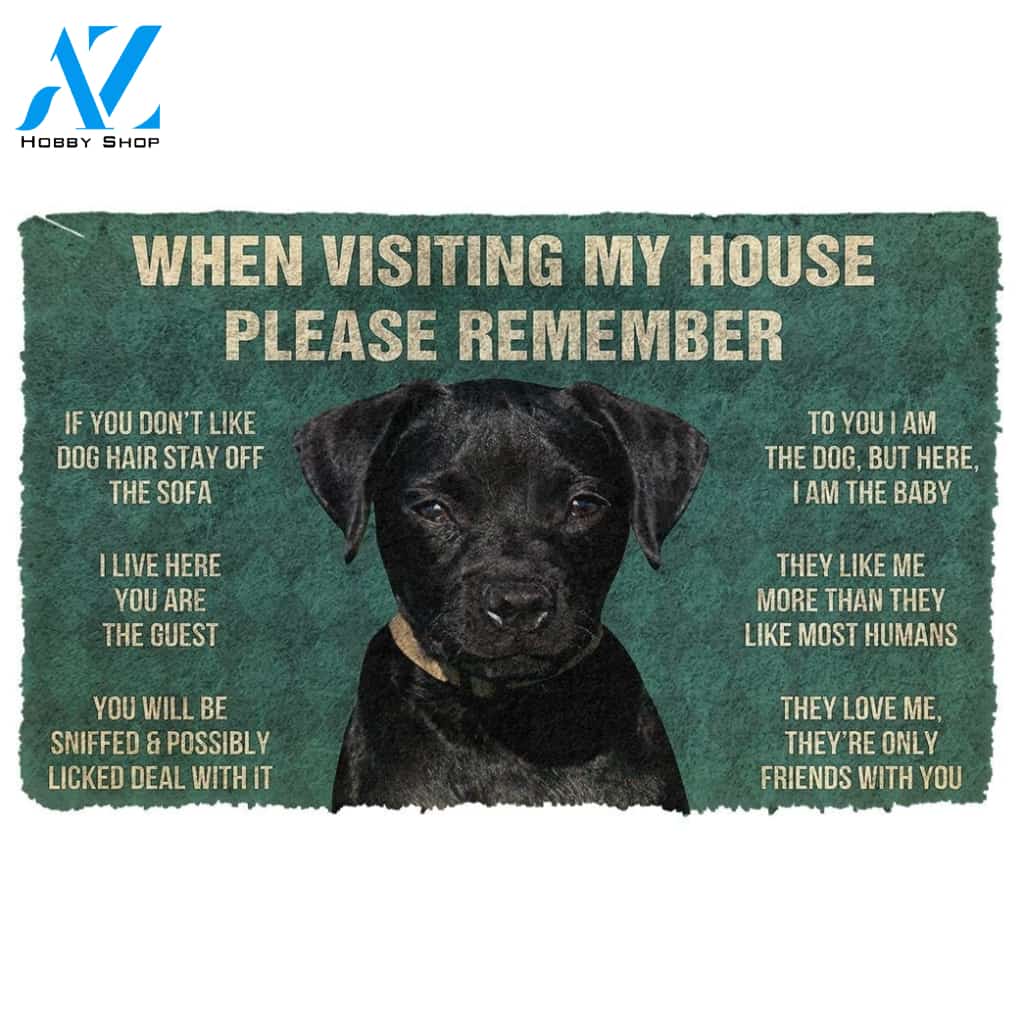 Gearhumans GearHuman 3D Please Remember Patterdale Terrier Dogs House Rules Doormat
