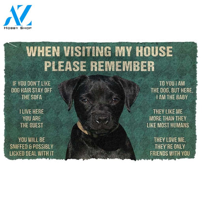 Gearhumans GearHuman 3D Please Remember Patterdale Terrier Dogs House Rules Doormat