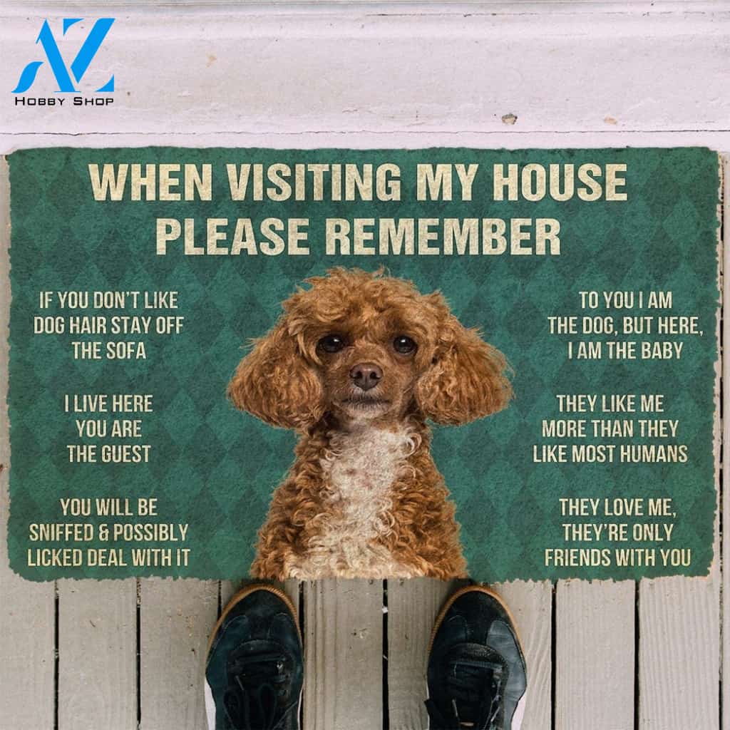 Gearhumans GearHuman 3D Please Remember Poodle Dog's House Rules Doormat