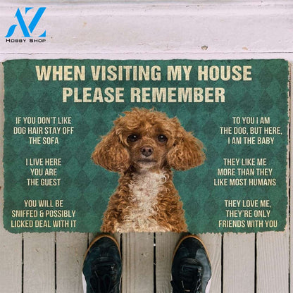 Gearhumans GearHuman 3D Please Remember Poodle Dog's House Rules Doormat