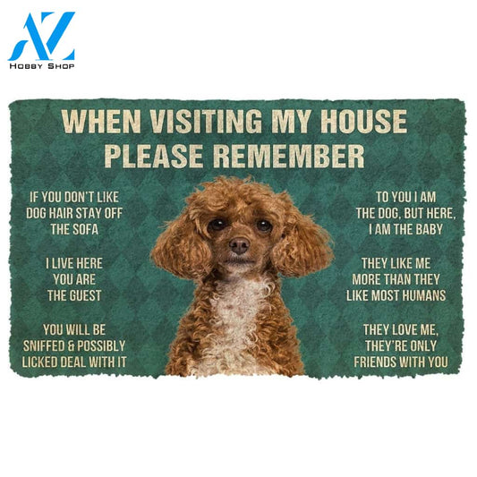 Gearhumans GearHuman 3D Please Remember Poodle Dog's House Rules Doormat