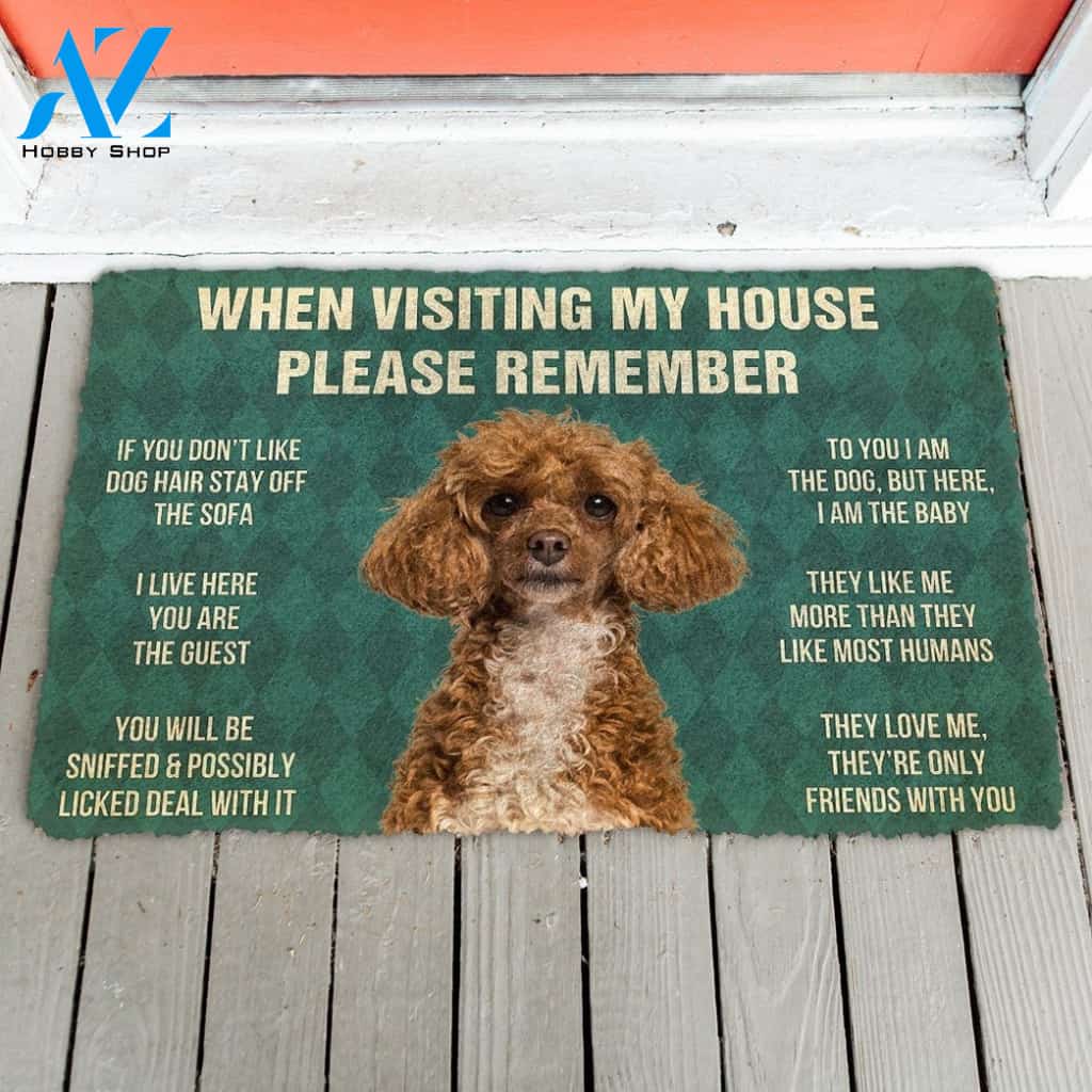 Gearhumans GearHuman 3D Please Remember Poodle Dog's House Rules Doormat