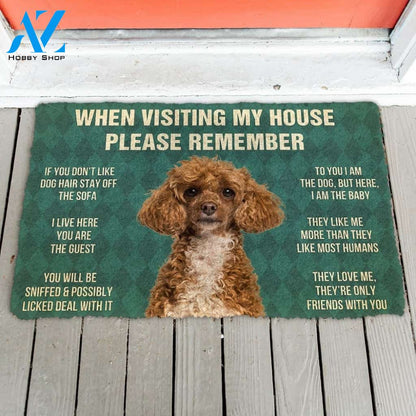 Gearhumans GearHuman 3D Please Remember Poodle Dog's House Rules Doormat