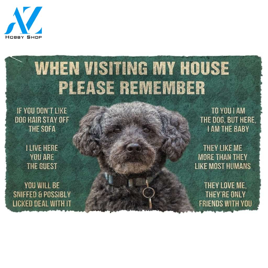 Gearhumans GearHuman 3D Please Remember Schnoodle Dogs House Rules Doormat