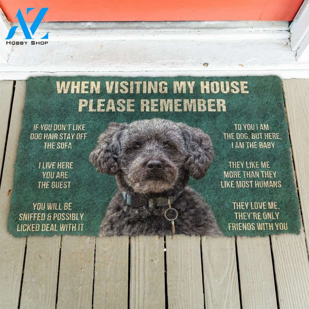 Gearhumans GearHuman 3D Please Remember Schnoodle Dogs House Rules Doormat