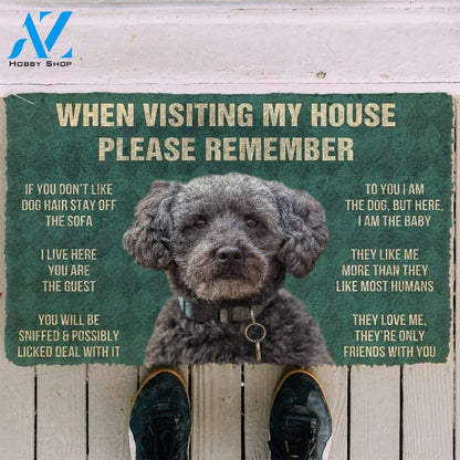 Gearhumans GearHuman 3D Please Remember Schnoodle Dogs House Rules Doormat