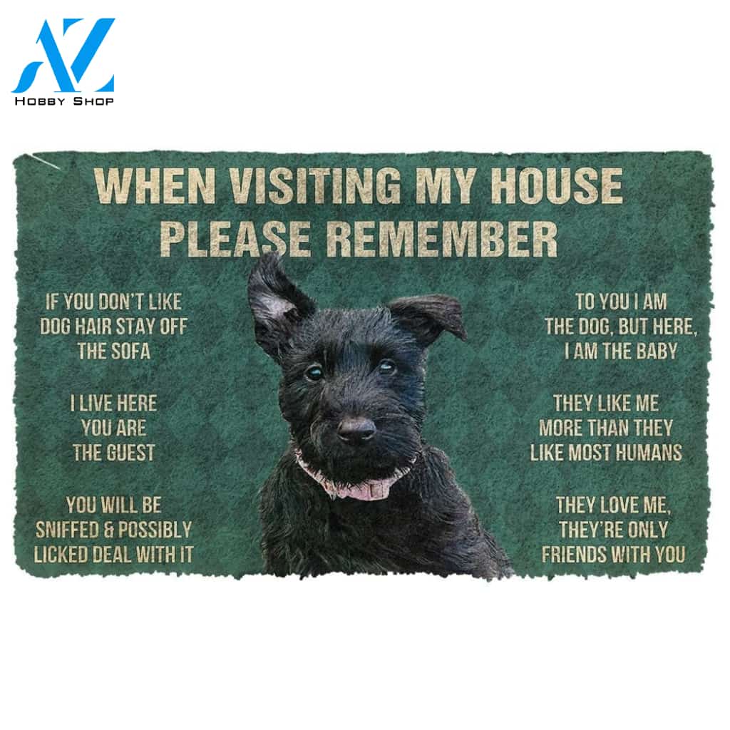 Gearhumans GearHuman 3D Please Remember Scottish Terrier Dogs House Rules Doormat