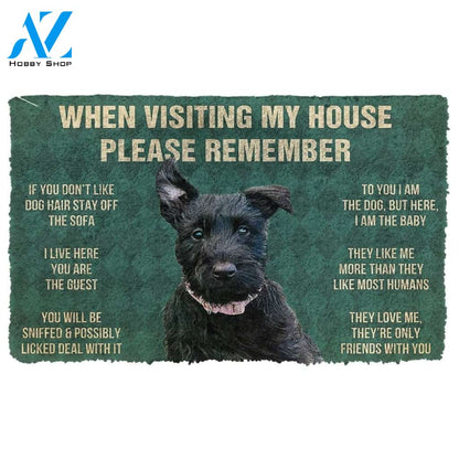 Gearhumans GearHuman 3D Please Remember Scottish Terrier Dogs House Rules Doormat