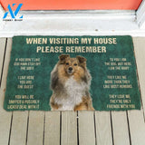 Gearhumans Gearhuman 3D Please Remember Shetland Sheepdog House Rules Custom Doormat