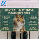Gearhumans Gearhuman 3D Please Remember Shetland Sheepdog House Rules Custom Doormat