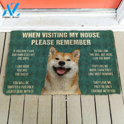 Gearhumans Gearhuman 3D Please Remember Shiba Inu House Rules Custom Doormat