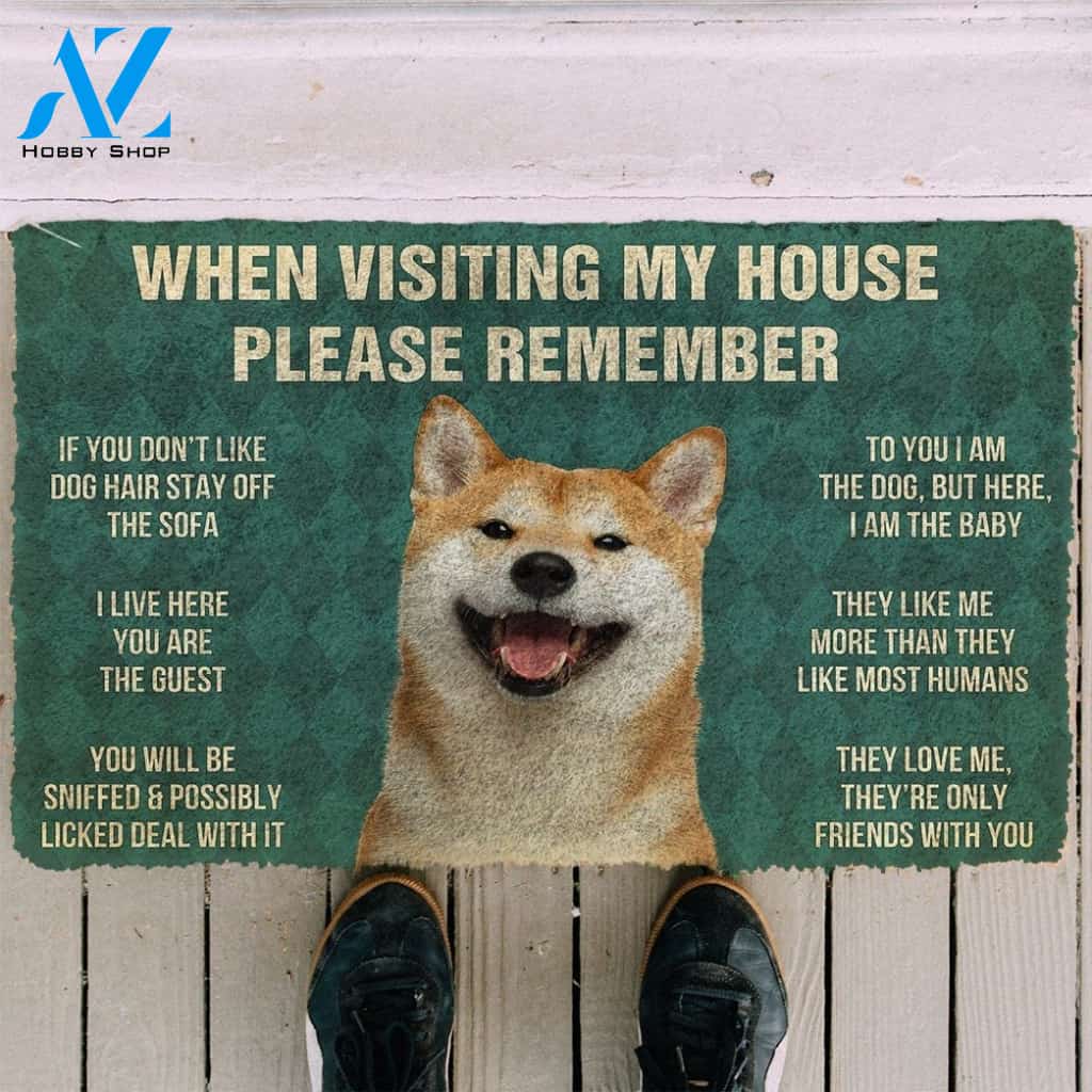 Gearhumans Gearhuman 3D Please Remember Shiba Inu House Rules Custom Doormat