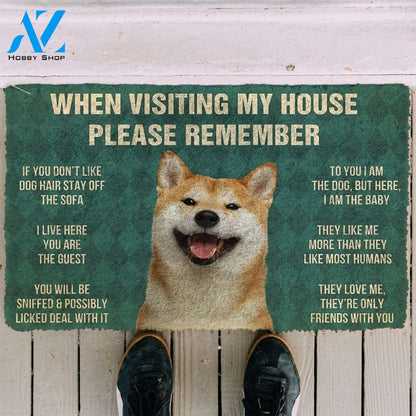 Gearhumans Gearhuman 3D Please Remember Shiba Inu House Rules Custom Doormat