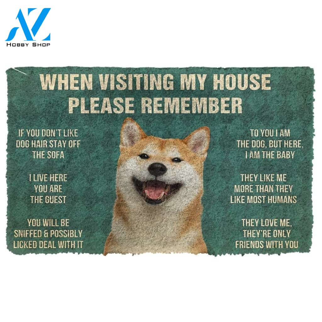 Gearhumans Gearhuman 3D Please Remember Shiba Inu House Rules Custom Doormat