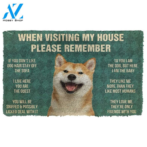 Gearhumans Gearhuman 3D Please Remember Shiba Inu House Rules Custom Doormat
