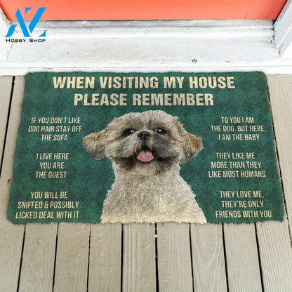 Gearhumans Gearhuman 3D Please Remember Shih Tzu House Rules Custom Doormat