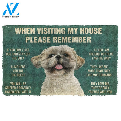 Gearhumans Gearhuman 3D Please Remember Shih Tzu House Rules Custom Doormat