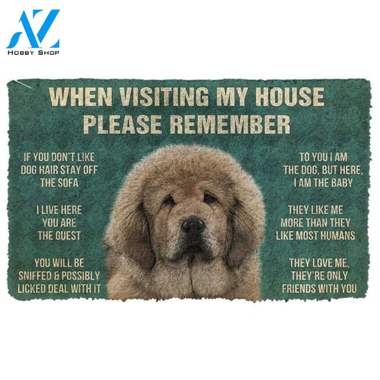 Gearhumans GearHuman 3D Please Remember Tibetan Mastiff Dogs House Rules Doormat