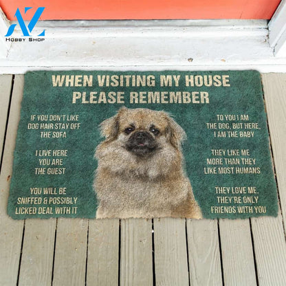 Gearhumans GearHuman 3D Please Remember Tibetan Spaniel Dogs House Rules Doormat