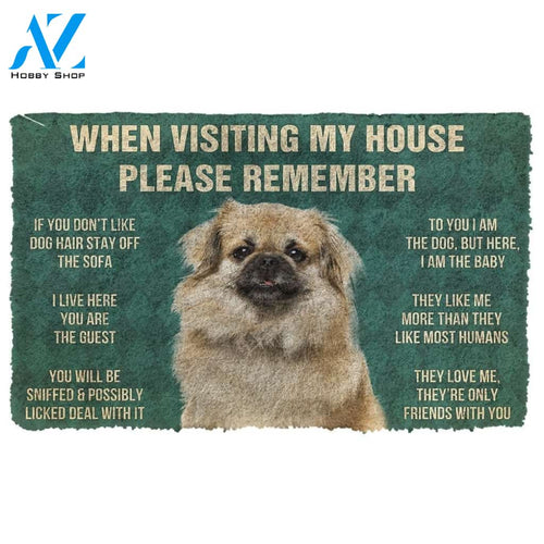 Gearhumans GearHuman 3D Please Remember Tibetan Spaniel Dogs House Rules Doormat