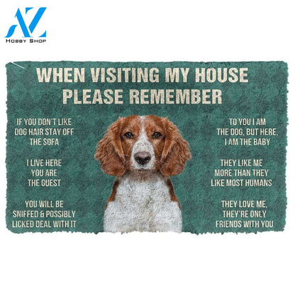 Gearhumans GearHuman 3D Please Remember Welsh Springer Spaniel Dogs House Rules Doormat