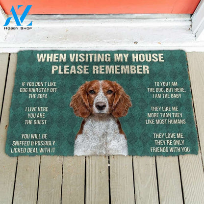 Gearhumans GearHuman 3D Please Remember Welsh Springer Spaniel Dogs House Rules Doormat