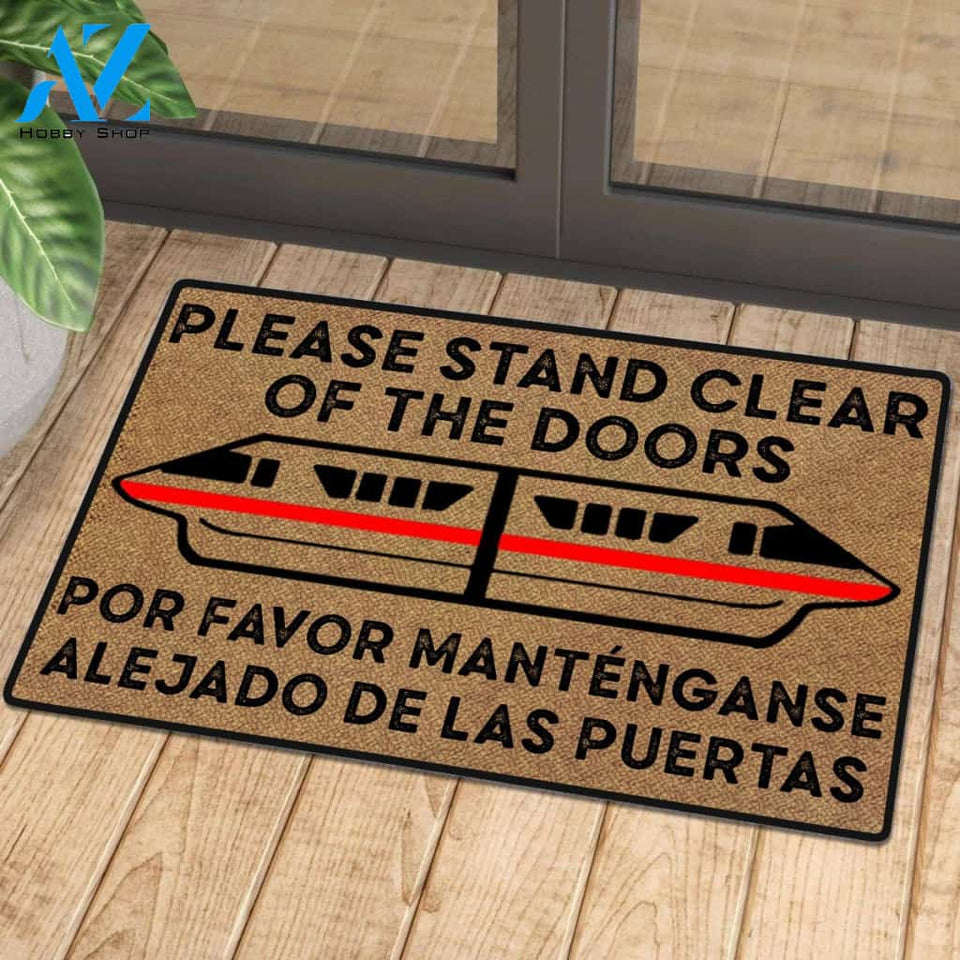 Please Stand Clear Of The Doors | Welcome Mat | House Warming Gift