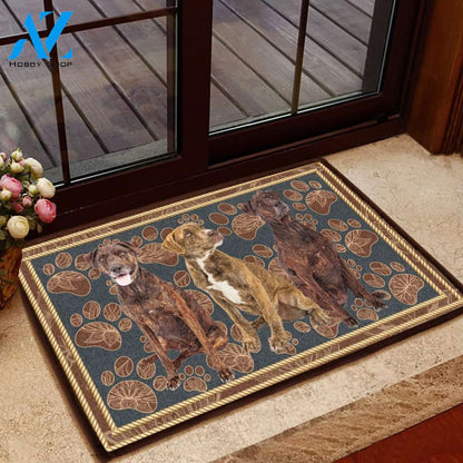 Plott Hound Flower Paw - Dog Doormat | Welcome Mat | House Warming Gift