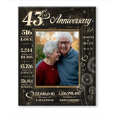 43 Year Wedding Anniversary Gift, 43rd Anniversary Gift For Wife, 43 Year Anniversary Gift For Husband
