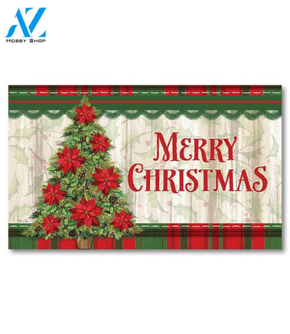 Poinsettia Tree Doormat Doormat - 18" x 30"