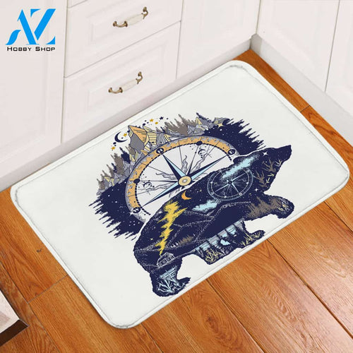 Polar Bear Compass Door Mat
