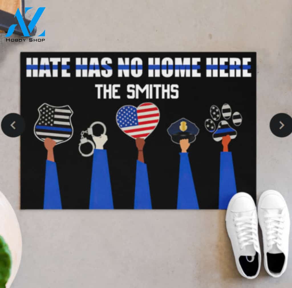 Police Hate Has No Home Here Doormat