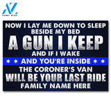 Police The Coroner's Van Will Be Your Last Ride Custom Doormat