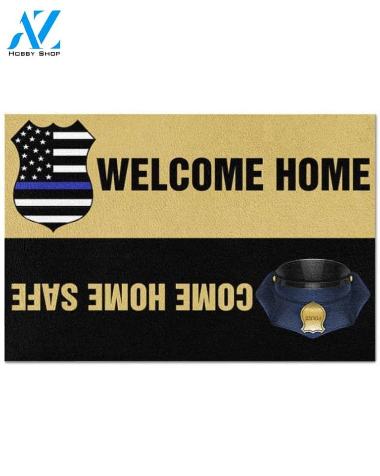 Police Welcome Home Come Home Safe Indoor And Outdoor Doormat Warm House Gift Welcome Mat Gift For Police 1