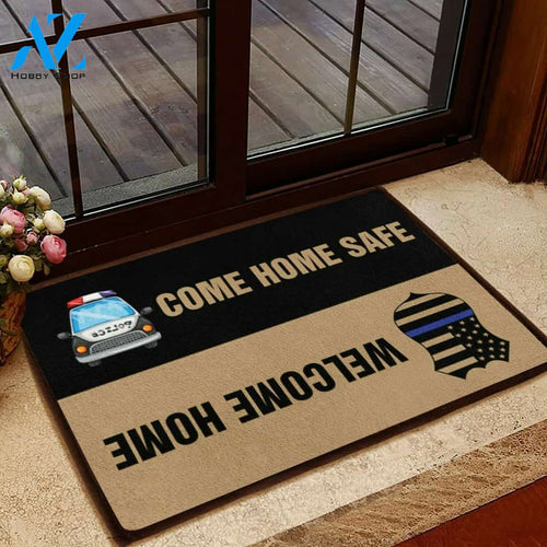 Police Welcome Home Come Home Safe Indoor And Outdoor Doormat Warm House Gift Welcome Mat Gift For Police
