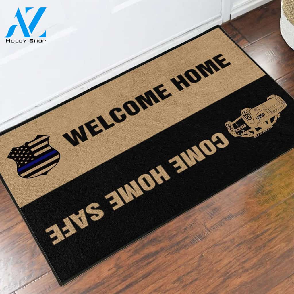 Police Welcome Home Doormat