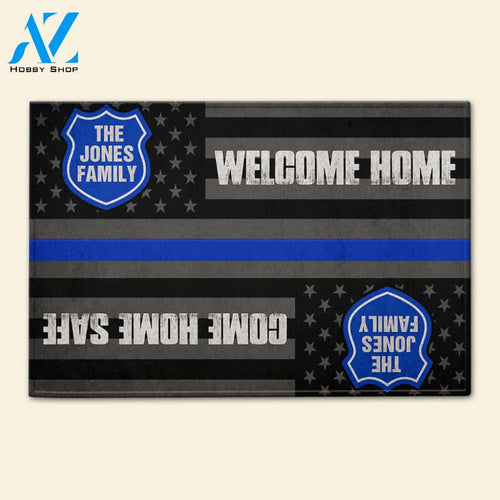 Police Welcome Home - Personalized Doormat