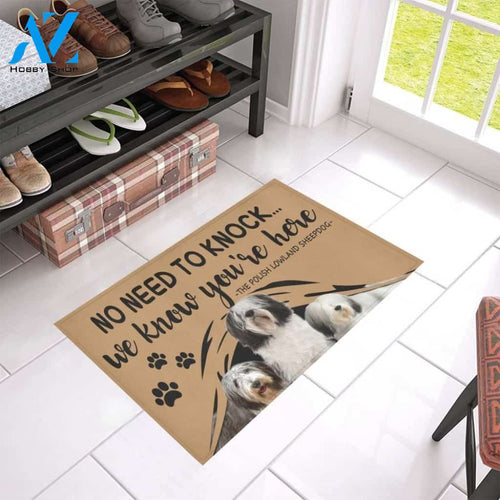 Polish Lowland Sheepdog CL09100155MDD Doormat