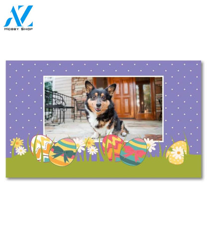 Polka Dots & Easter Eggs Photo Doormat - 18" x 30"
