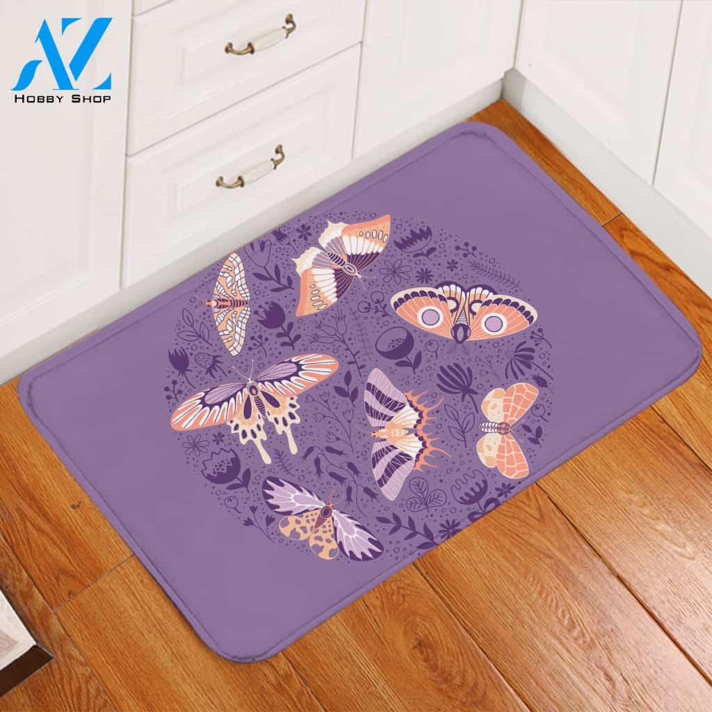 Pollinate Papilon Purple Door Mat