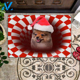 Pomeranian Christmas All Over Printing Doormat | Welcome Mat | House Warming Gift