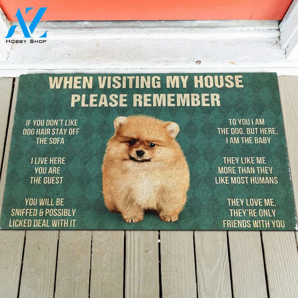 Pomeranian Puppy's Rules Doormat