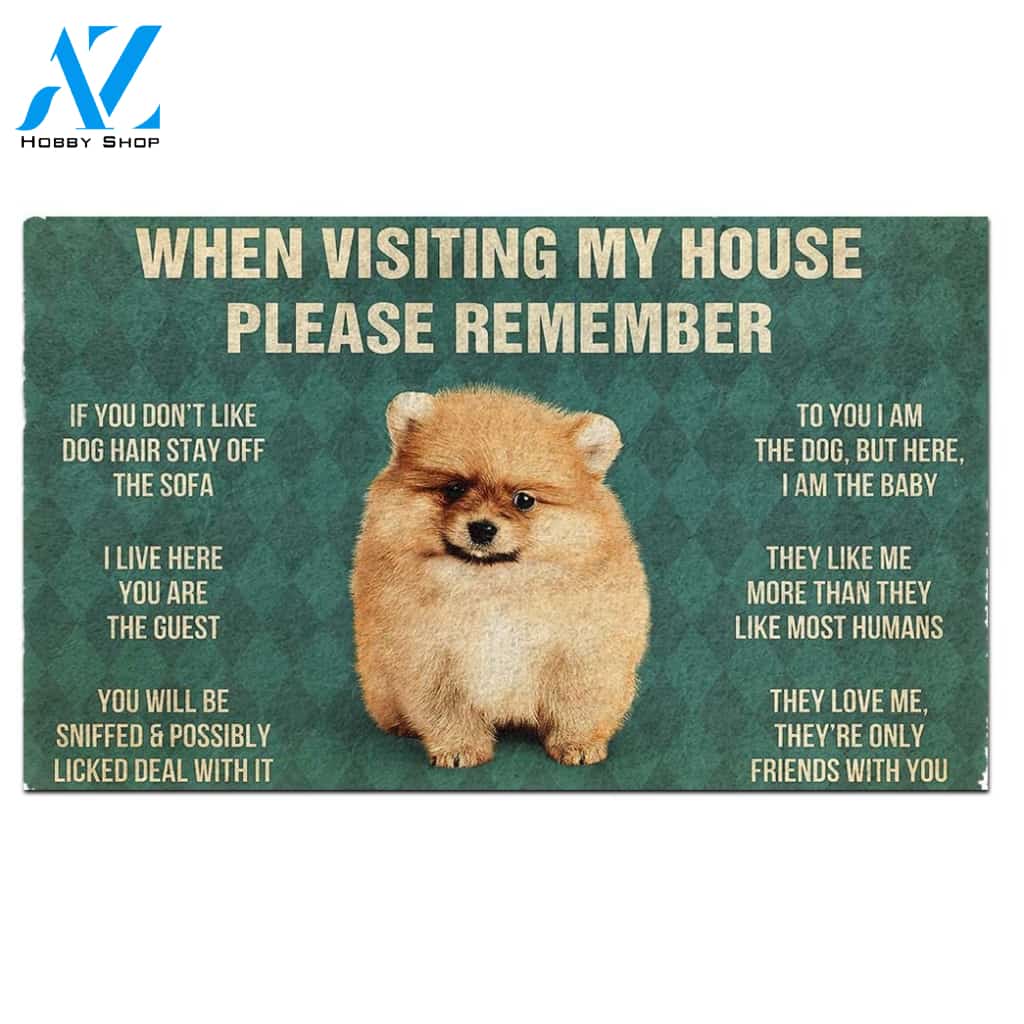 Pomeranian Puppy's Rules Doormat