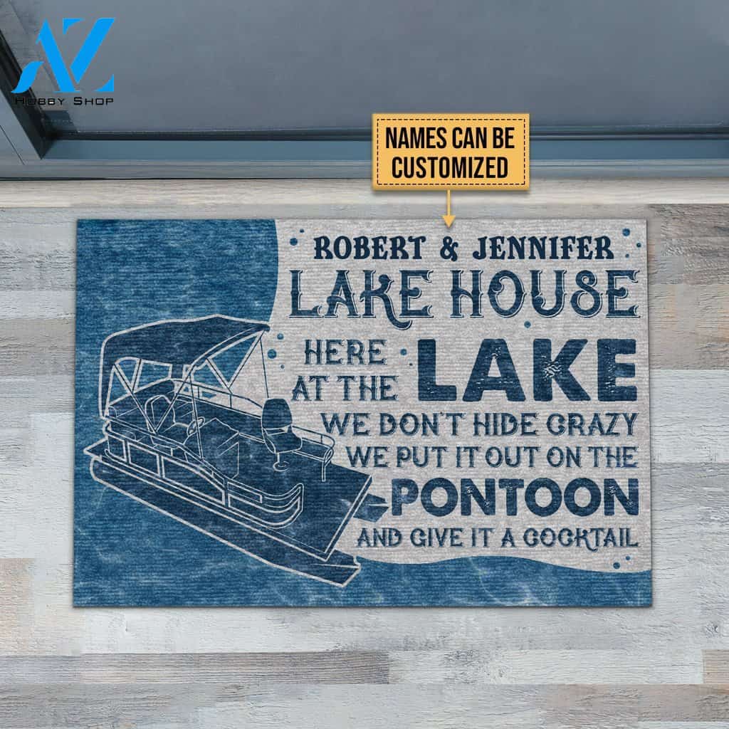 Pontoon At The Lake Custom Doormat | Welcome Mat | House Warming Gift