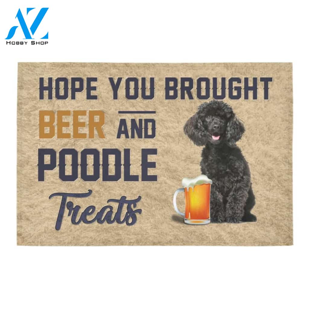 Poodle Beer Doormat - Welcome Mat - Home Decor