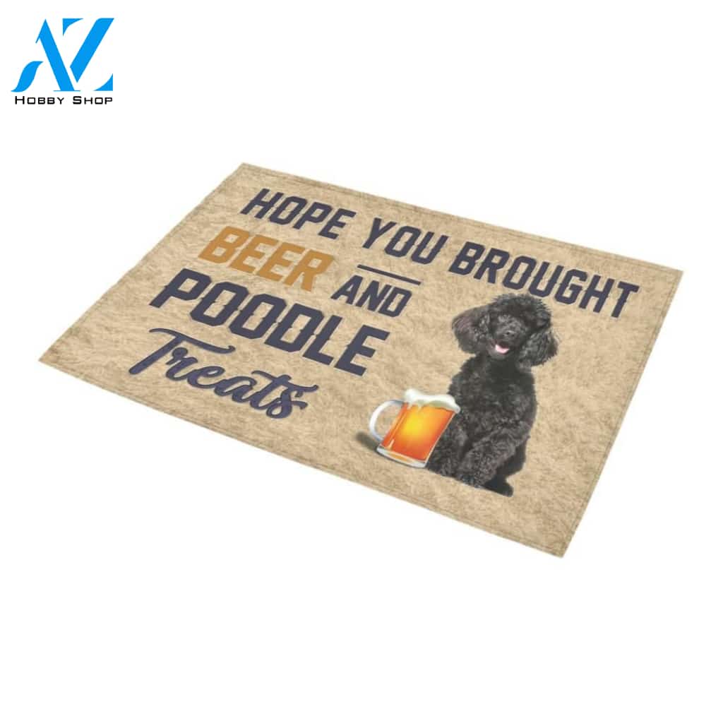 Poodle Beer Doormat - Welcome Mat - Home Decor