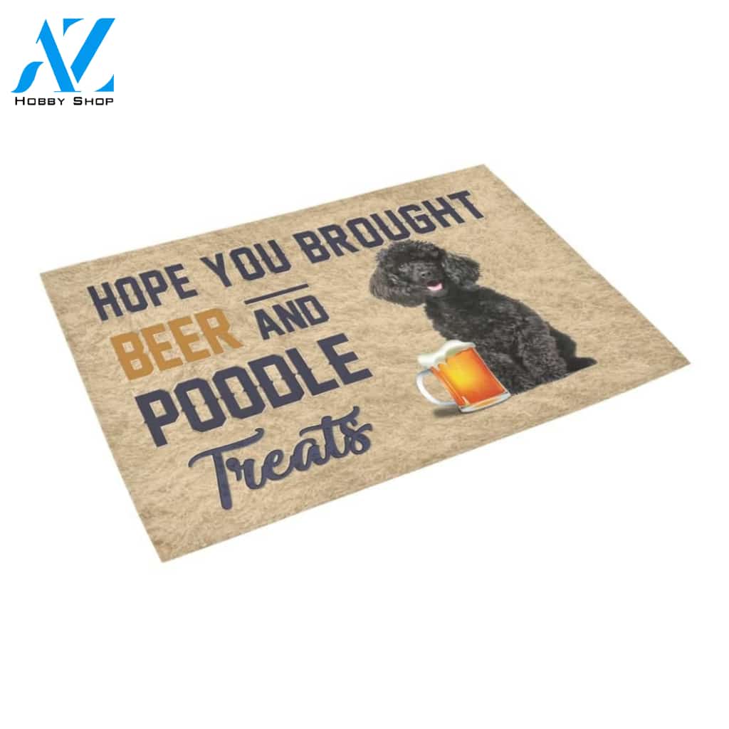 Poodle Beer Doormat - Welcome Mat - Home Decor
