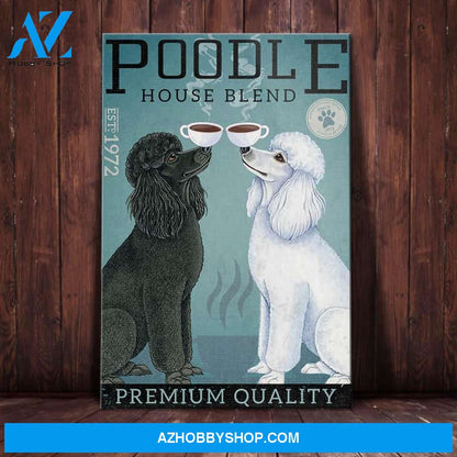 Poodle Dog Coffee Company Canvas Wall Art, Wall Decor Visual Art