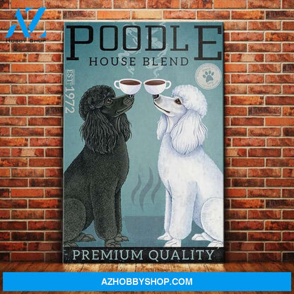 Poodle Dog Coffee Company Canvas Wall Art, Wall Decor Visual Art