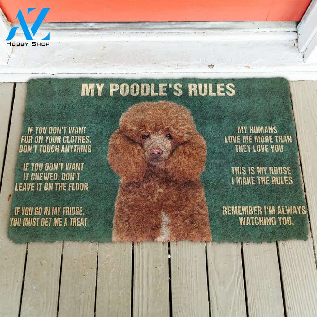 Poodle funny doormat